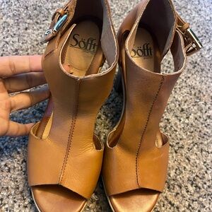 Sofft Brown Leather Sandals